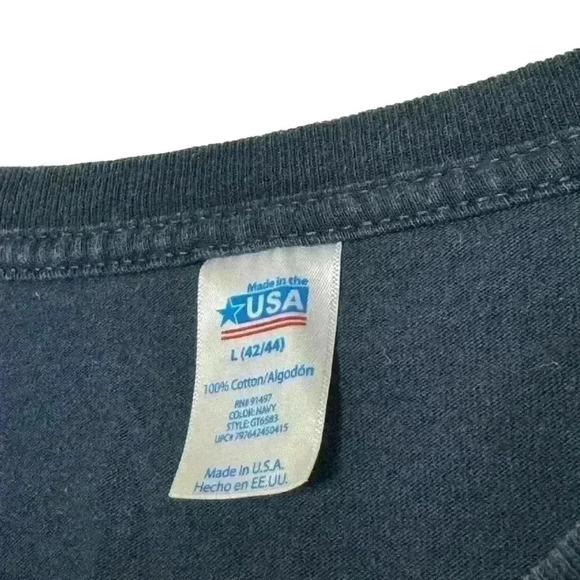 VTG 2014 America USA  Flag Patrio Graphic T-shirt Made in USA Short Sleeve Large - Picture 4 of 6